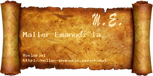Maller Emanuéla névjegykártya